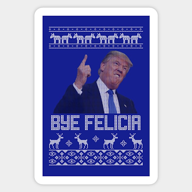 Goodbye Trump Christmas Sweater 2020 Sticker by stickerfule